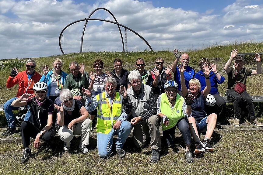 Gruppenbild Halde Hoheward Radgruppe auf der Halde Hoheward