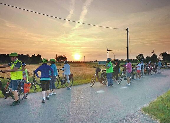 Petrus meinte es gut mit der Gruppe aus Sendenhorst und bescherte der Gruppe einen traumhaften Sonnenuntergang.