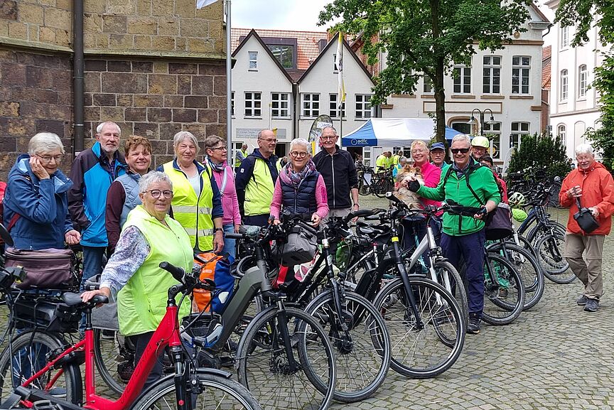 Ankunft Radwallfahrt Telgte Ankunft der Sendenhorster Gruppe
